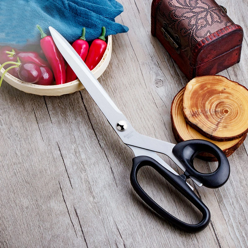 Sewing Scissors Vintage Stainless Steel Professional Tailor's Scissors Textile Leather Denim Cutter Sewing Embroidery Schaar DIY