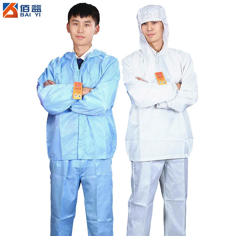 

Bai yi Manufacturers Direct Selling Dust-Free Anti-static Split Type Hooded Protection Suit Wholesale Pharmaceutical Food Worksh