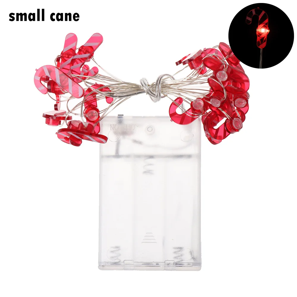 small cane 2 м 20 светильник s, Рождественское украшение, олень, снеговик, пентаграмма, маленькая тростниковая Рождественская елка, светодиодный Сказочный светильник для занавесок, Свадебный декор - Испускаемый цвет: small cane