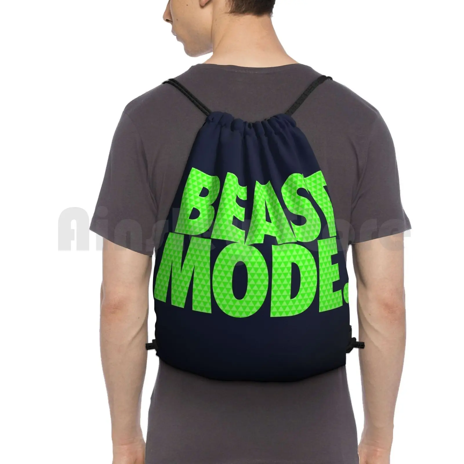 

Электрический Зеленый Рюкзак Beast Mode.-сумка на шнурке для верховой езды, скалолазания, тренажерного зала, зверей, электрический зеленый фотоспортивный