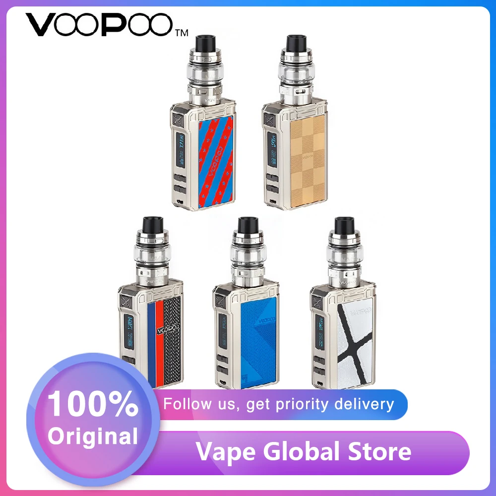 Оригинальный VOOPOO Alpha Zip Mini 120 Вт TC Kit 4400 мАч аккумулятор и 2 мл/4 мл бак Maat 0. 13 Ом/0 Ом