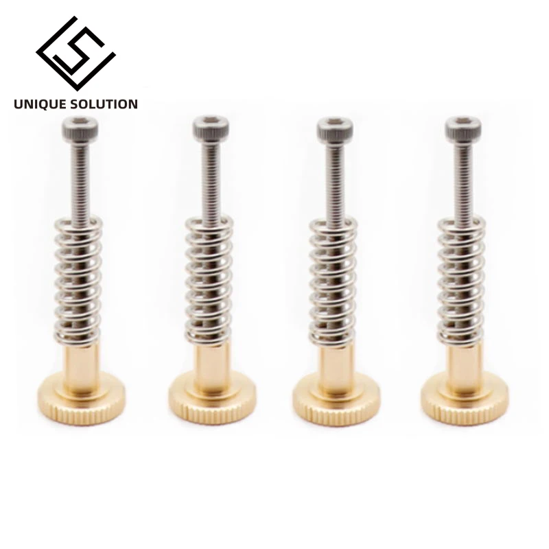 

2018 New 4 Sets Ultimaker 2 Hot Bed Spring Kit 4* Adjustment Nut+4*Springs+4*M3 Screw Heatbed Kit For 3D Printer