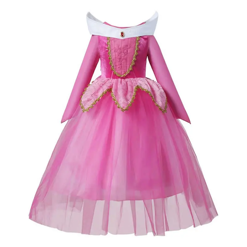 Aurora Dress Платье принцессы Эльзы и Анны для девочек, История игрушек, древесные костюмы для детей, Vampirina, Золушка, одежда для маленьких девочек, Тиана, Белль, жасмин, единорог - Цвет: Aurora Dress
