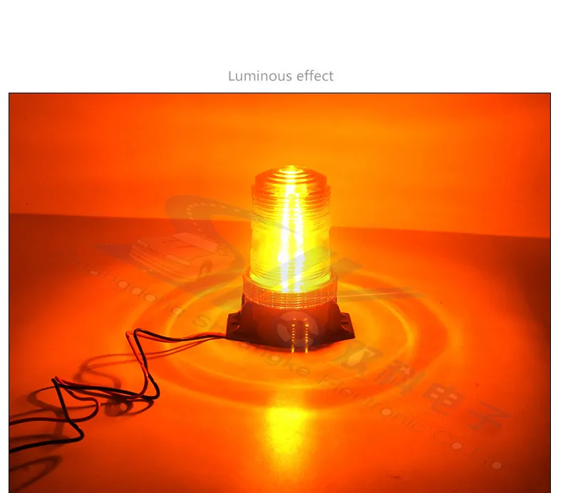 10-110V Warning Beacon Light LED Amber Emergency Signal Light for School Bus 12-36V Safety Strobe Flashing Lamp Indicator Light