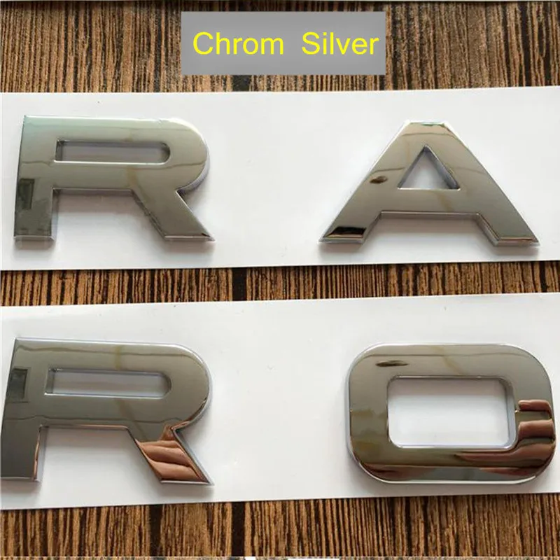 Chrome silver Letters Car Styling Front Rear Cover badge Sticker Sports Style Case accessories for