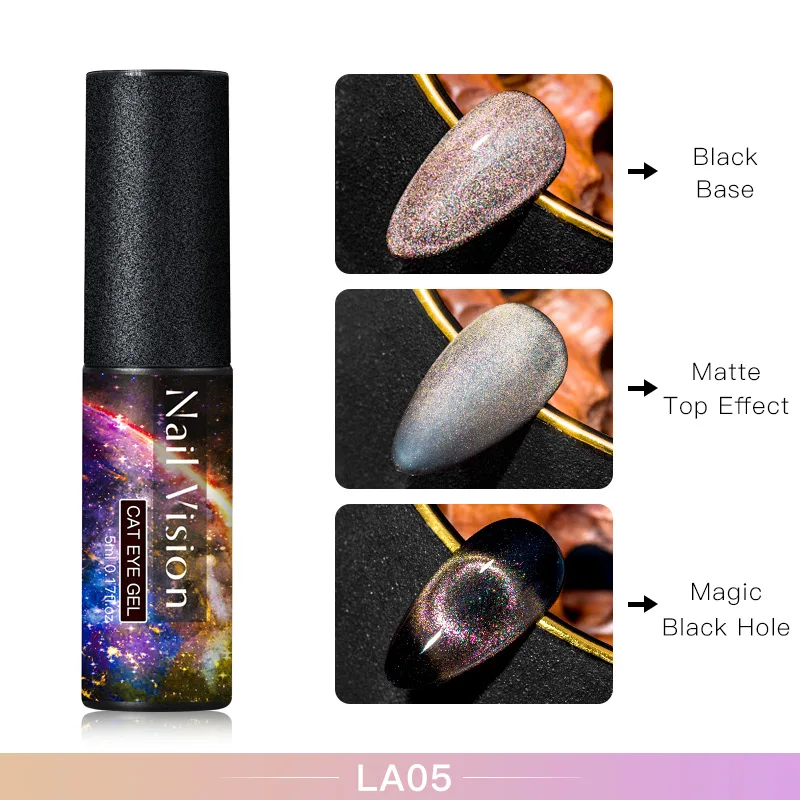 HHS08028 Nail Vision 9D Galaxy Cat Eye Nail Gel Chameleon Magnetic Soak Off UV Nail Varnish 5D/7D 5ml Semi Permanent Manicure Gel Lacquer - Цвет: HHS08028