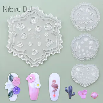 

3D Silicone Mold For Nail Art Decorations Acrylic Autumn Leaves Mold UV Gel Polish Salon DIY Manicure Tools