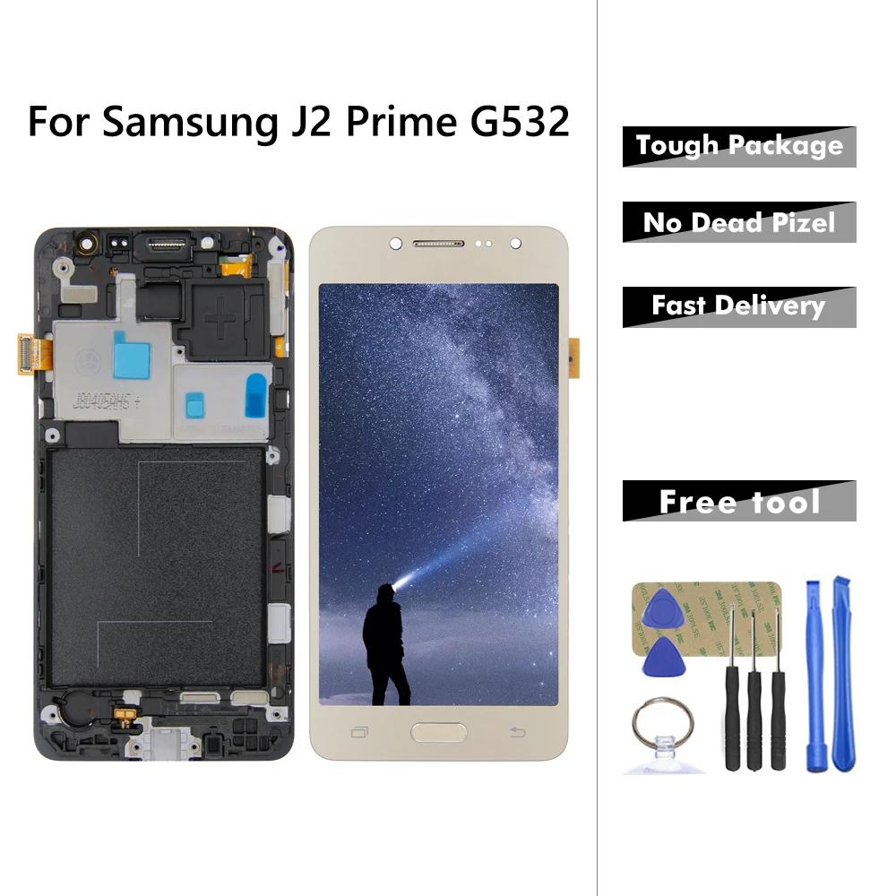 ЖК-дисплей для samsung Galaxy J2 Prime G532 SM-G532 SM-G532F G532F ЖК-дисплей сенсорный экран дигитайзер модуль в сборе