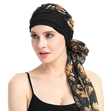 Мусульманская Эластичная Повязка женская модная повседневная мягкая химиотерапия шляпа головной убор цветок ажурная шапочка Кепка Женский платок-хиджаб# L5