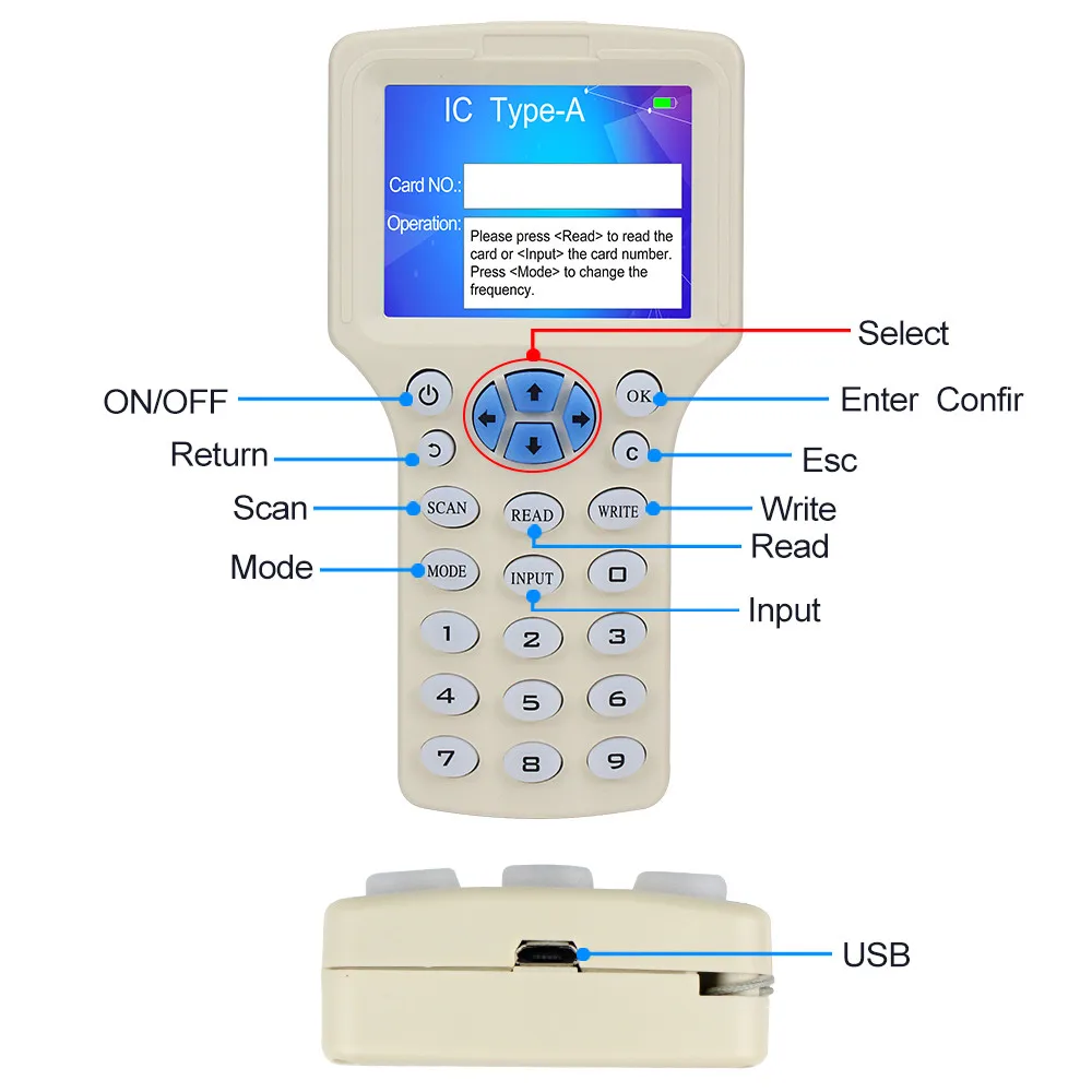 Rfid Reader/writer: Full Frequency Encryption Decryption - Temu