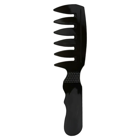 Vintage Oil Hair Comb Retro Wide Tooth Fork Comb Back Hair Beard Comb Male Styling Tools Anti-Static Double-Sided Comb