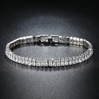 

2020 new luxury princess 925 sterling silver bracelet bangle for women anniversary gift jewelry wholesale moonso S5776