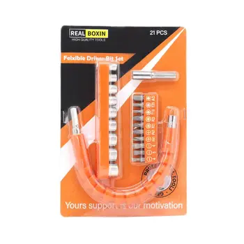 

21pcs/set Universal Flexible Shaft Electric Drill Screwdriver Bit Holder Connect Link Extension Snake Tool