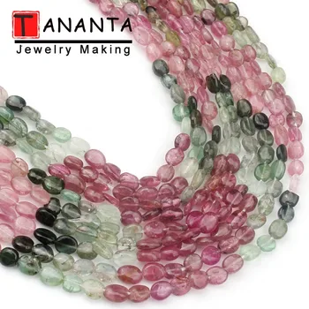 

Small Natural Irregular 3-4MM Tourmaline Stone Beads Loose Spacer Beads For Jewelry Making Needlework DIY Fashion Bracelets 15''