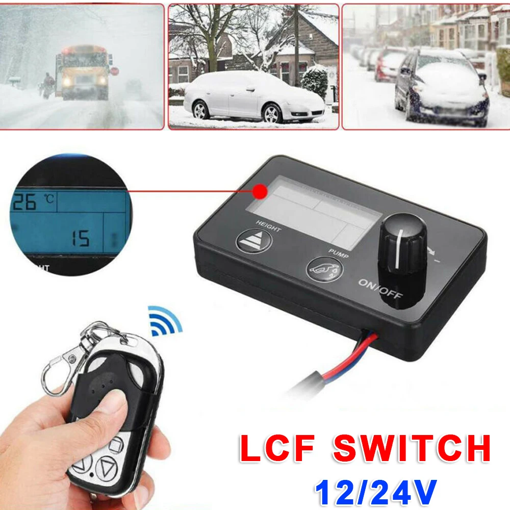 Авто аксессуары в черном цвете 12/24V ЖК-дисплей Дисплей переключатель дистанционного Управление автомобиль грузовик дизельный Воздушный стояночный отопитель