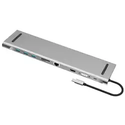 10 в 1 USB TYPE-C концентратор к USB 3,0 HDMI RJ45 TYPE-C адаптер для MacBook Pro