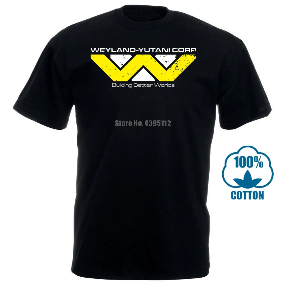 Weyland Yutani корп логотип Alien Movie Мужская футболка хип-хоп Harajuku Gymer футболки на заказ