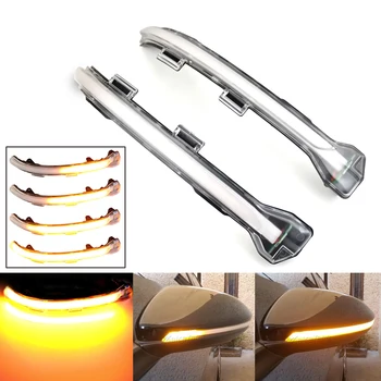 

Crystal for VW Golf MK7 GTI 7 R Rline GTD Dynamic Bright LED Turn Signal Mirror Light water flowing clear 2013 2018