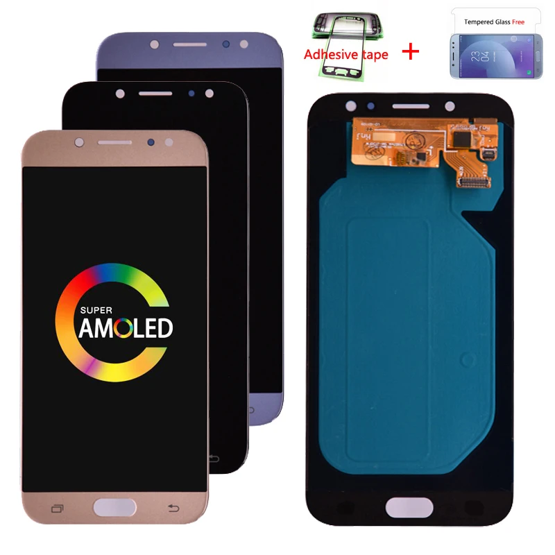 Pаспродажа Оригинальный 5,5 AMOLED дисплей для SAMSUNG Galaxy J7 Pro J730 lcd для SAMSUNG J7 2017 дисплей сенсорный экран дигитайзер J730F