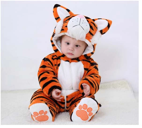 Baby Rompers Clothes New Born Baby Costume Tiger Boy Jumpsuit Thermal Warm Winter Animal Pajamas Roupas De Bebe Recem Nascido Aliexpress