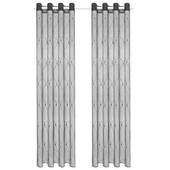 

Vidaxl embroidered curtain 2 PCs 140x225 cm Gray