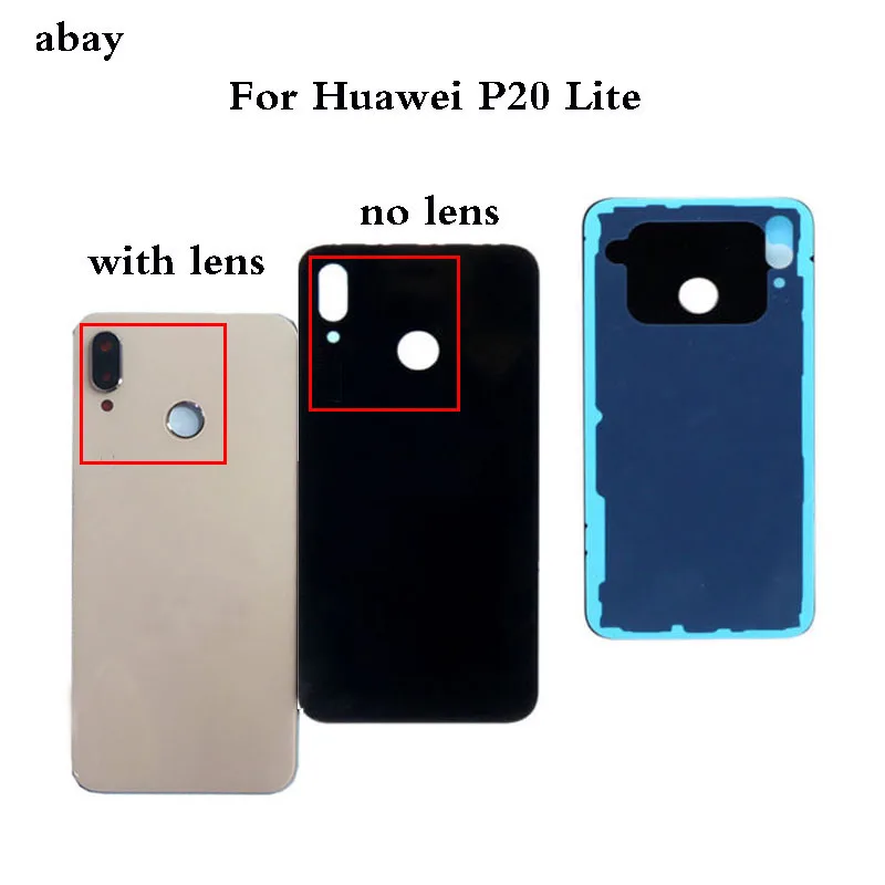 Крышка батарейного отсека для Huawei P20 Lite Задняя стеклянная крышка корпуса P20lite