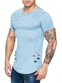 

2020 free shipping Summer new design men solid color Cotton T-shirt