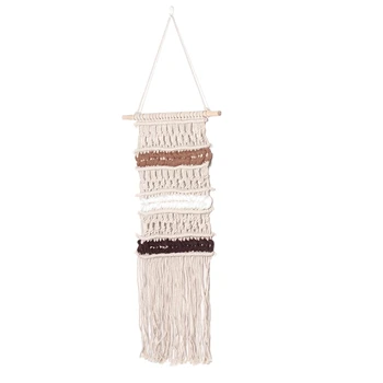 

Macrame Wall Hanging Hand-Woven Cotton Hanging Tapestry Bohemian Northern Wall Decoration for Bedroom Living Room