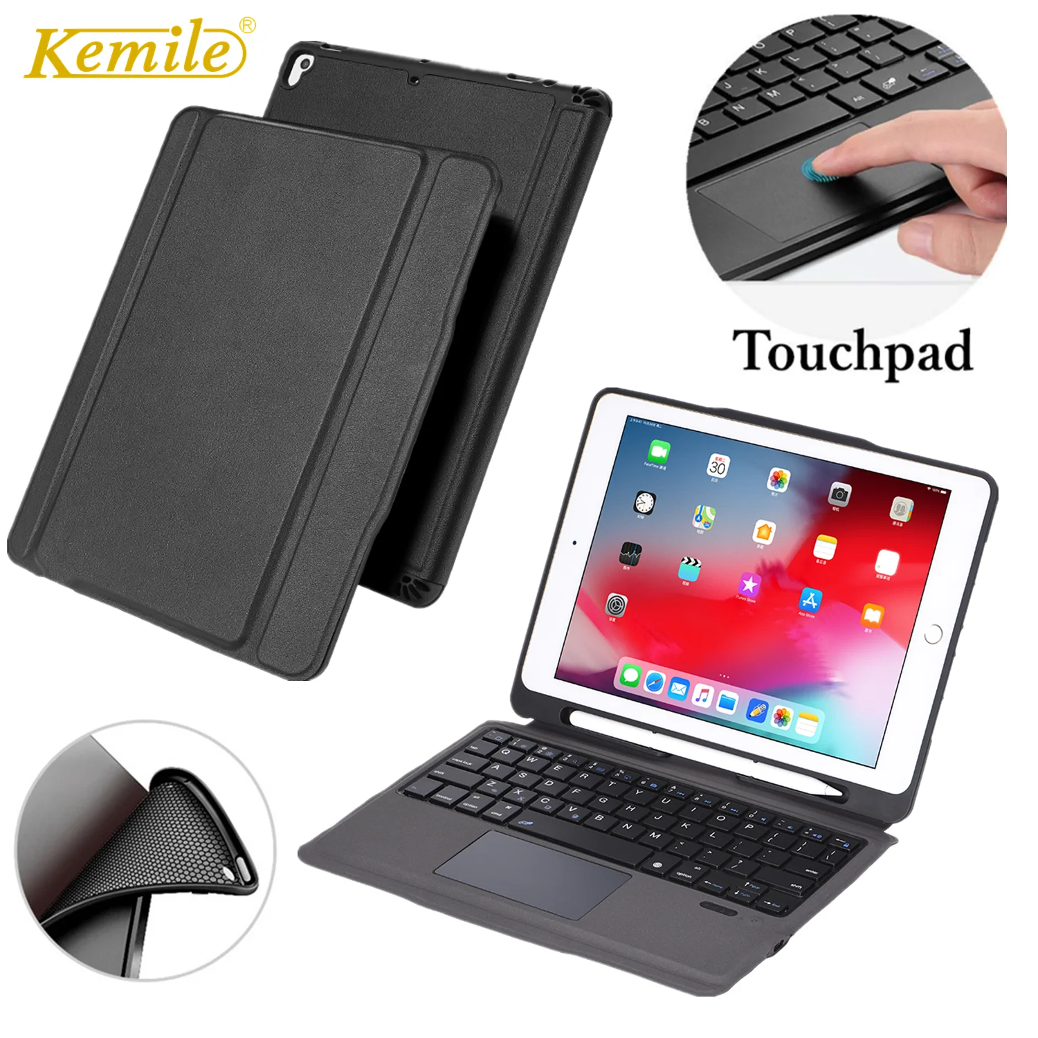 Тачпад клавиатура чехол для iPad 8th 10 2 поколения 2020 Cover W Карандаш держатель Обложка