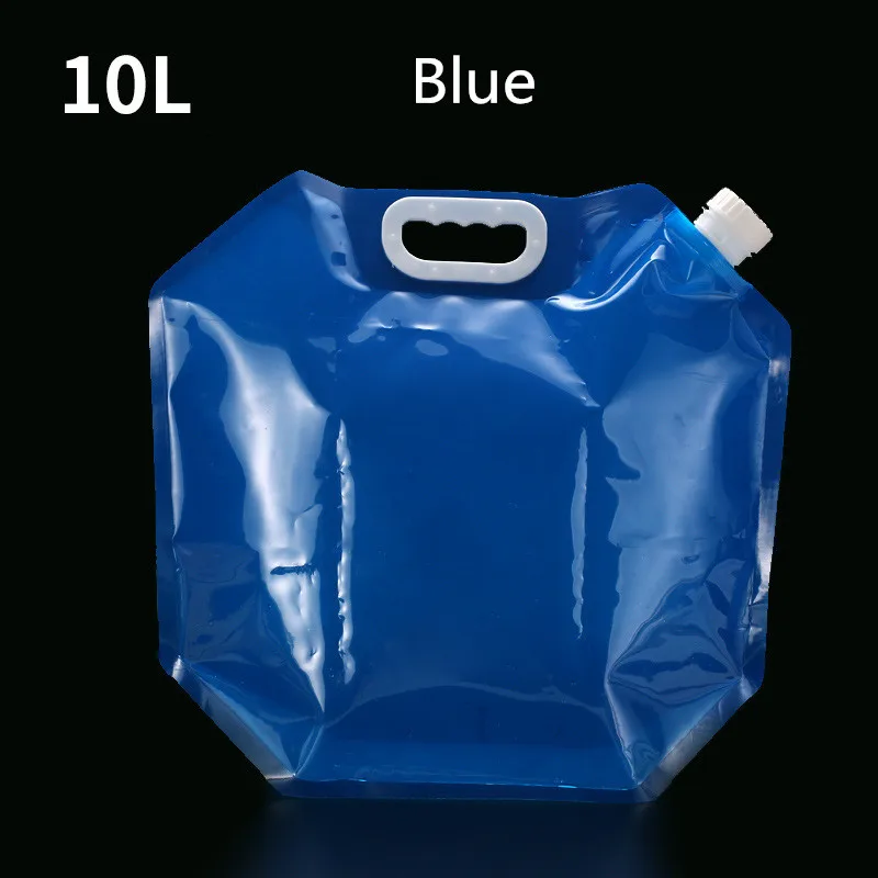 10L Blue 5L/10L открытый мешок воды складной питьевой автомобиль Пешие прогулки пикника аварийные аптечки Перевозчик контейнер для кемпинга - Цвет: 10L Blue