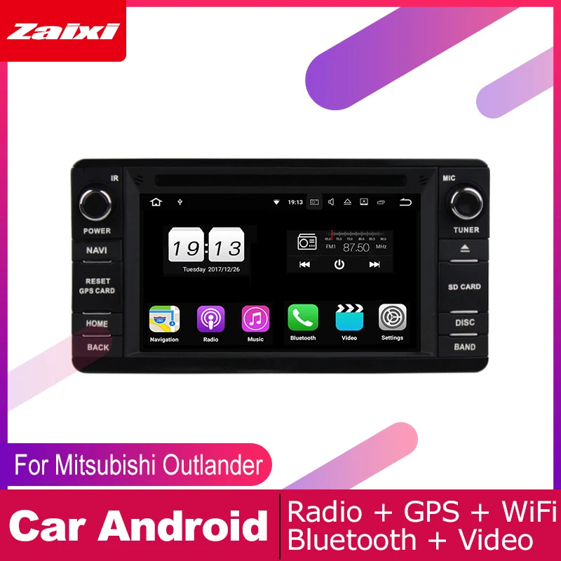 Для Mitsubishi Outlander 2013 2014 2015 2016 2017 2018 2019 автомобильные аксессуары Android мультимедийный