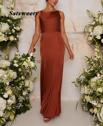 Mermaid Bridesmaid Dresses Robe De Soirée De Mariage 2021 Wedding Guest Dress Long Satin свадебное платье