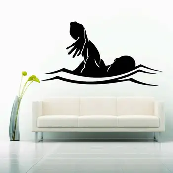

Swim Wall Sticker Car Swimmer Decal Swimming Posters Vinyl Wall Decals Decor Mural Swimming Wall Decal