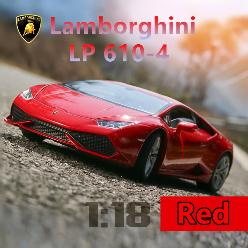 welly 1:18 Lamborghini LP610-4 alloy car model simulation car decoration collection gift toy Die casting model boy toy - Цвет: Lamborghini LP610-4