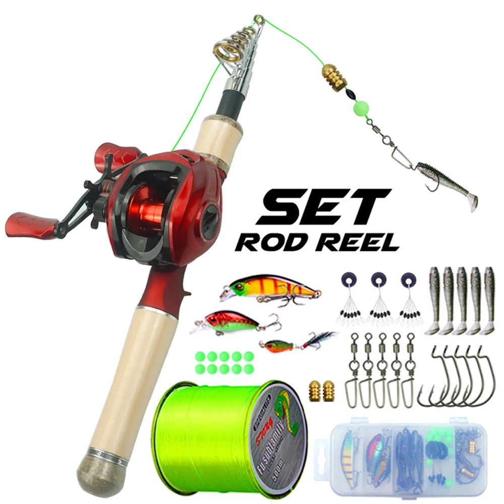 Fishing Rod and Reel Combo 1.65m Casting Lure Rod and 9+1 BB 7.21 Gear