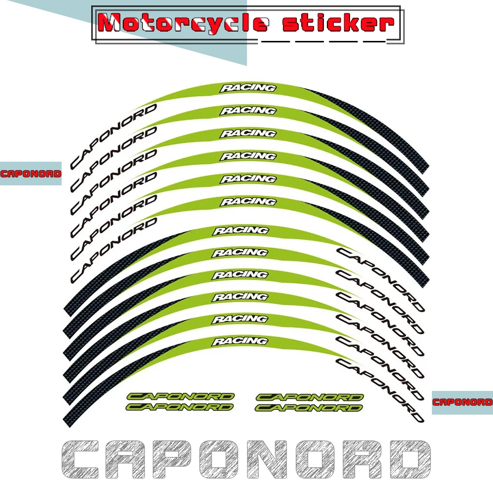 

Внутреннее кольцо для мотоцикла, светоотражающие защитные наклейки, наклейки с напоминанием о ночной безопасности, 12 полосок для Aprilia CAPONORD caponord