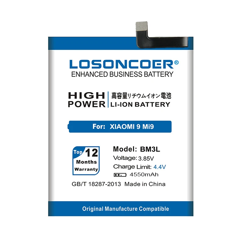 LOSONCOER 4550mAh BM3L запасная литий-ионная аккумуляторная батарея для телефона Xiao mi 9 mi 9 M9 mi 9+ быстрое поступление+ Бесплатный набор инструментов