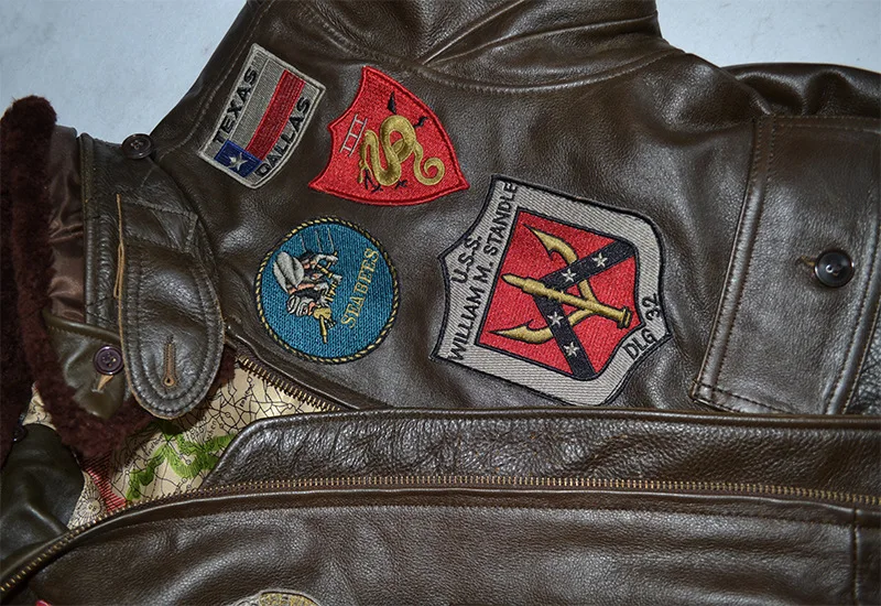 Муха меховой воротник Натуральная мужская коричневая Толстая овчина летная