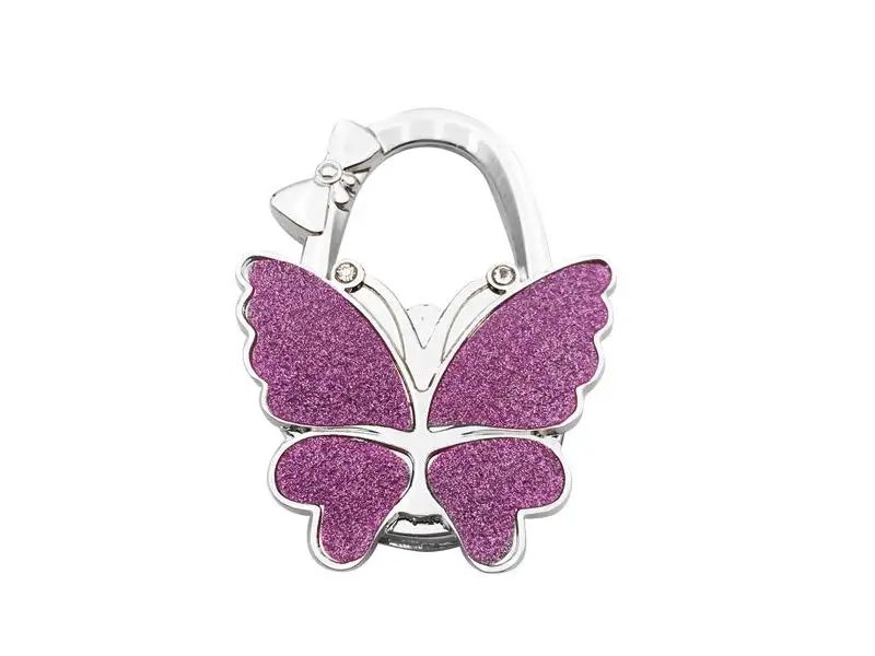 Purple MeterMall для подвешивания из цинкового сплава, волшебные крючки для Подвеска для женской сумочки, сумки, портативная Сумочка, складная вешалка, держатель, крючок - Цвет: Purple
