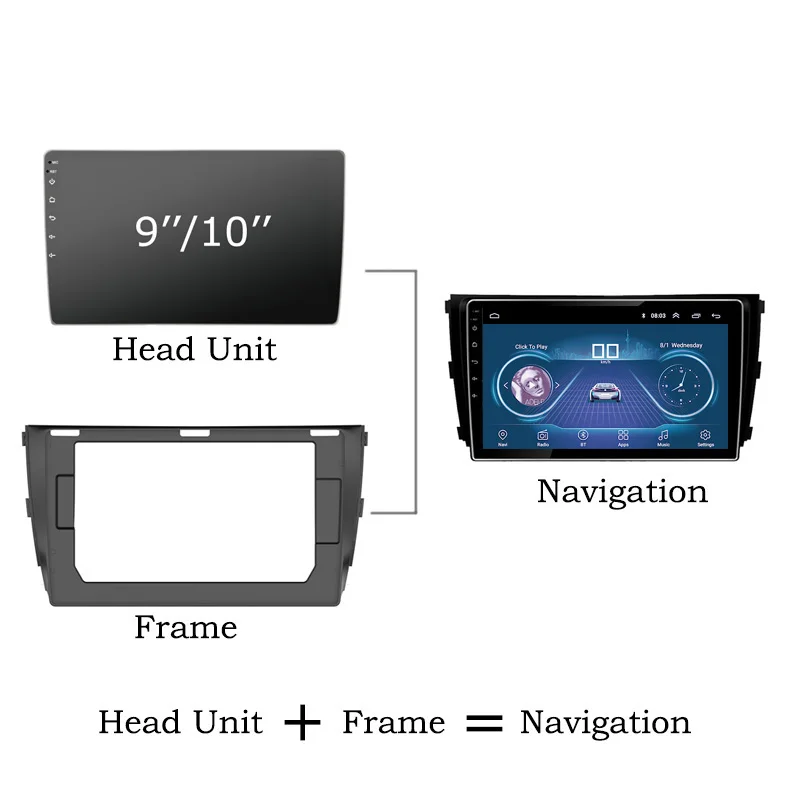 9 дюймов Android 8,1 gps навигация Авторадио Мультимедиа DVD плеер Bluetooth wifi MirrorLink OBD2 Универсальный 2Din автомобильный Радио для An