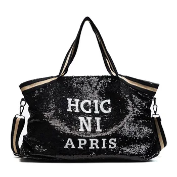 

Sequin Women Bags Female Large Capacity Top-handle Bags Appliques Lady's Handbags National Casual Tote Girl Messenger Bags