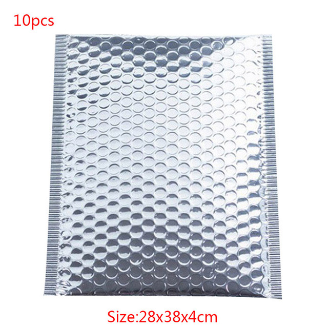 Product Shipping Packaging Bag Silver Aluminum Foil Bubble Mailer Mailing Envelope Bag Poly Mailer