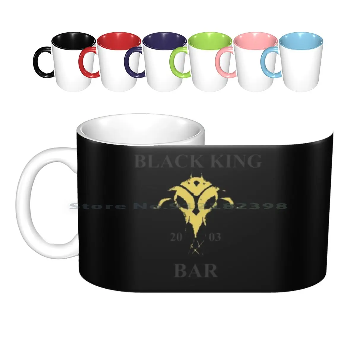 Black King Bar Tazze In Ceramica Tazze Da Caffè Tazza Da Tè Al Latte Black King Bar 2 Sven Pugna Axe Creative Trending Vintage Gift Bottle Cup