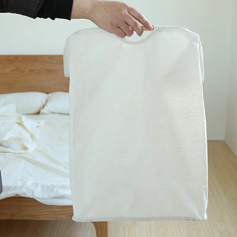 Japanese Laundry Basket Foldable Dirty Clothes Storage Hamper Bamboo Cloth Organizers with Handles for Corner Narrow laundry bag laundry basket laundry bags laundry hamper clothes basket