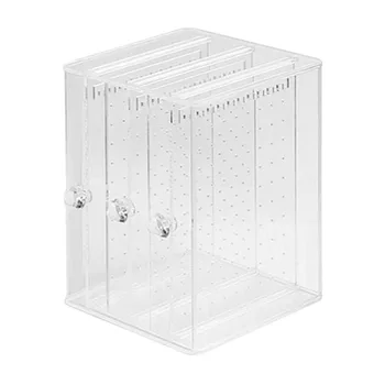 

Dustproof Transparent Acrylic Earrings Jewelry Storage Box Women Jewelry Display Stand Rack SNO88