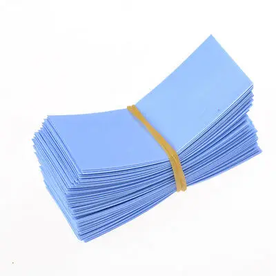 light blue 100 шт литий-ионная ПВХ термоусадочная трубка 18650 оболочка для батареек предрезной Размер 72*18,5 мм батарея пленка лента Крышка батарейного отсека 8 цветов выбор - Цвет: light blue