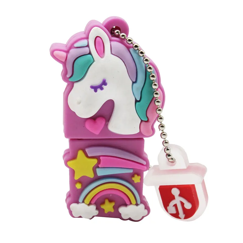 Purple BiNFUL usb2.0 красивый цветной Единорог usb флеш-накопитель usb 2,0 4 ГБ 8 ГБ 16 ГБ 32 ГБ 64 ГБ флешка, подарок usb - Цвет: Purple