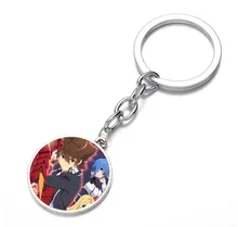 

Japan anime High School DxD Keychain 3 color Glass Dome Key Chain Bag Charm Key ring Holder Kids boys girl Gift Pendant