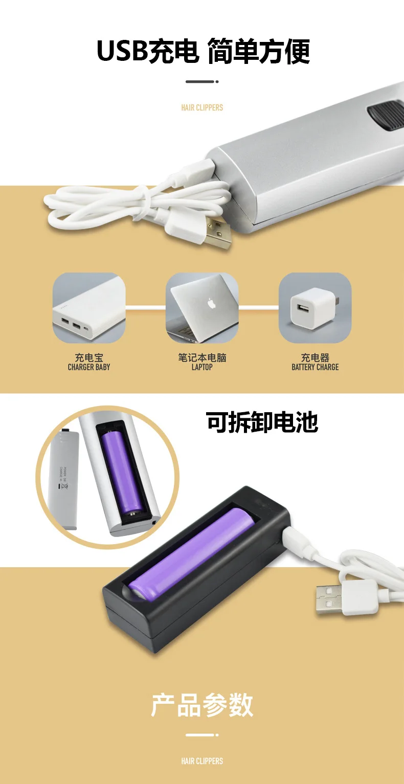Профессиональная машинка для стрижки собак с usb зарядкой, машинка для стрижки домашних животных, керамические лезвия для стрижки волос, машинка для бритья, кусачки для животных