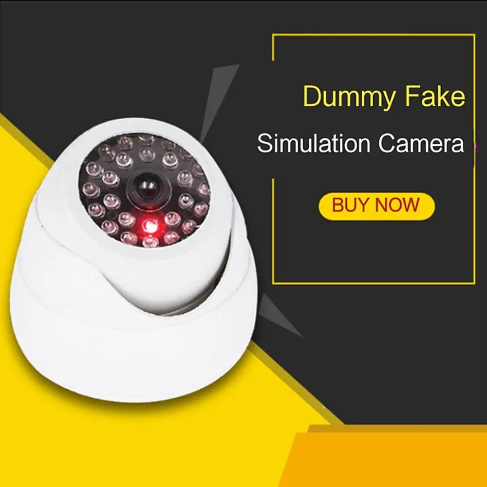 Al aire libre seguridad de cúpula falsa cámara con rojo luz LED para destellear de interior al aire libre casa ficticia seguridad Video vigilancia